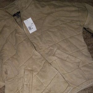 NWT Forever 21 Quilted Jacket in Tan
